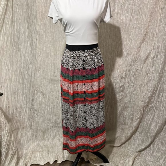 Women's Boho midi lenght Skirt  / hippie Bohemian Ethnic Versatile print - Picture 2 of 12